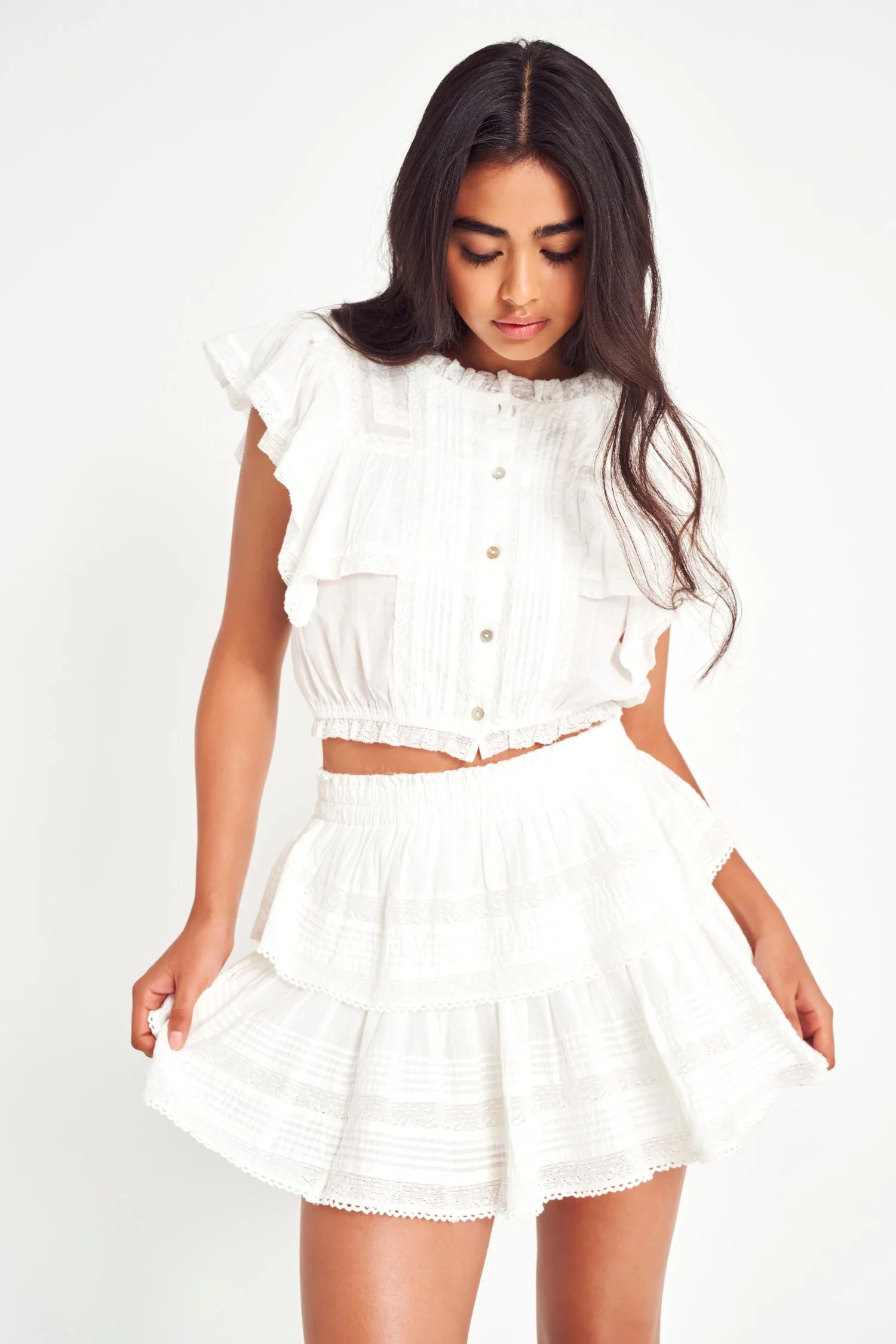 Ruffle Mini Skirt | LOVESHACKFANCY