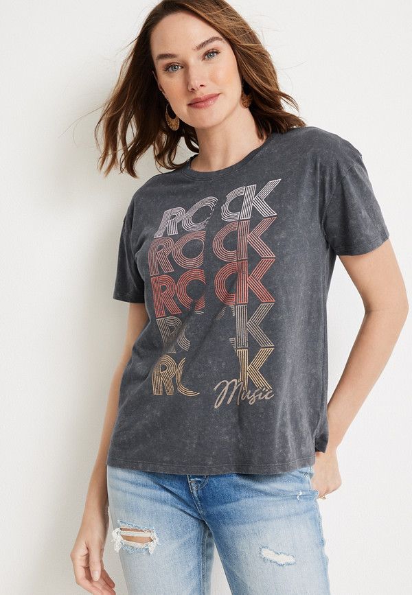 Rock Music Guitar Graphic Tee | Maurices