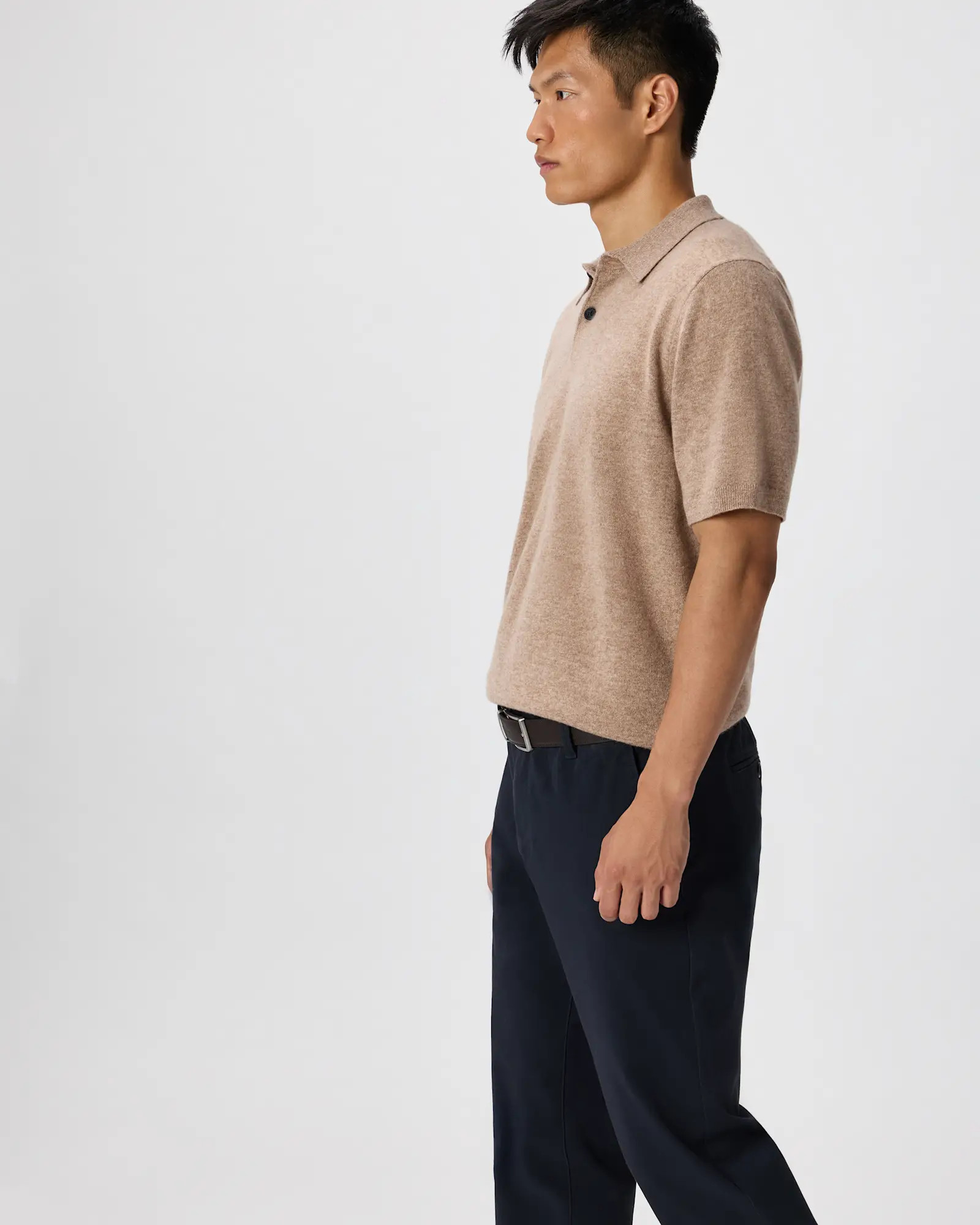 100% Mongolian Cashmere Short Sleeve Polo Sweater | Quince
