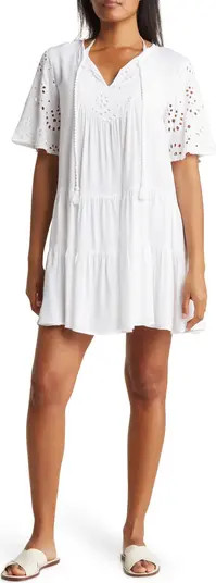 BOHO ME Eyelet Lace Tie Neck Coverup | Nordstromrack | Nordstrom Rack