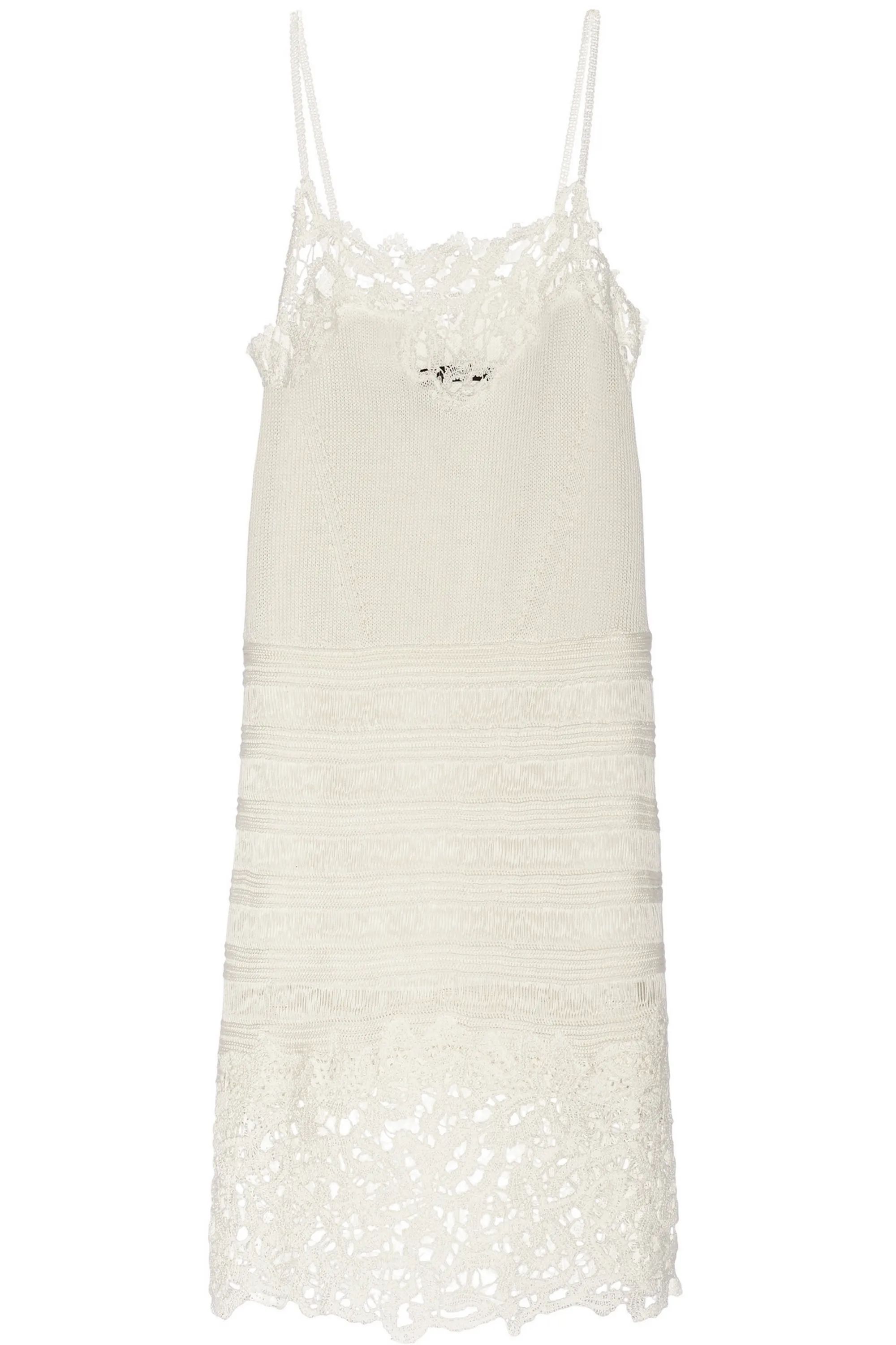 Embroidered lace-trimmed cotton slip dress | NET-A-PORTER (US)