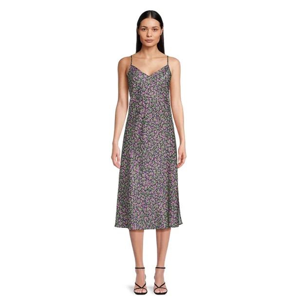 Time and Tru Women's Bias Cut Slip Dress | Walmart (US)