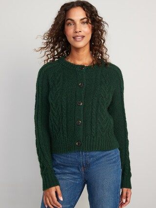 Cozy Cable-Knit Cardigan for Women | Old Navy (US)