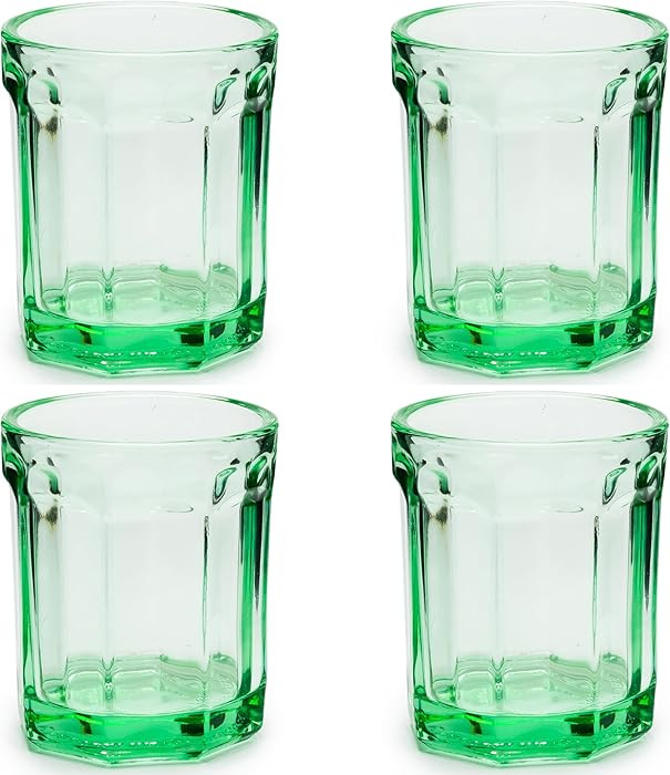 Serax Drinking Glasses Set of 4 | Fish & Fish glassware by Paola Navone | 7.44 FL oz Clear Green ... | Amazon (US)
