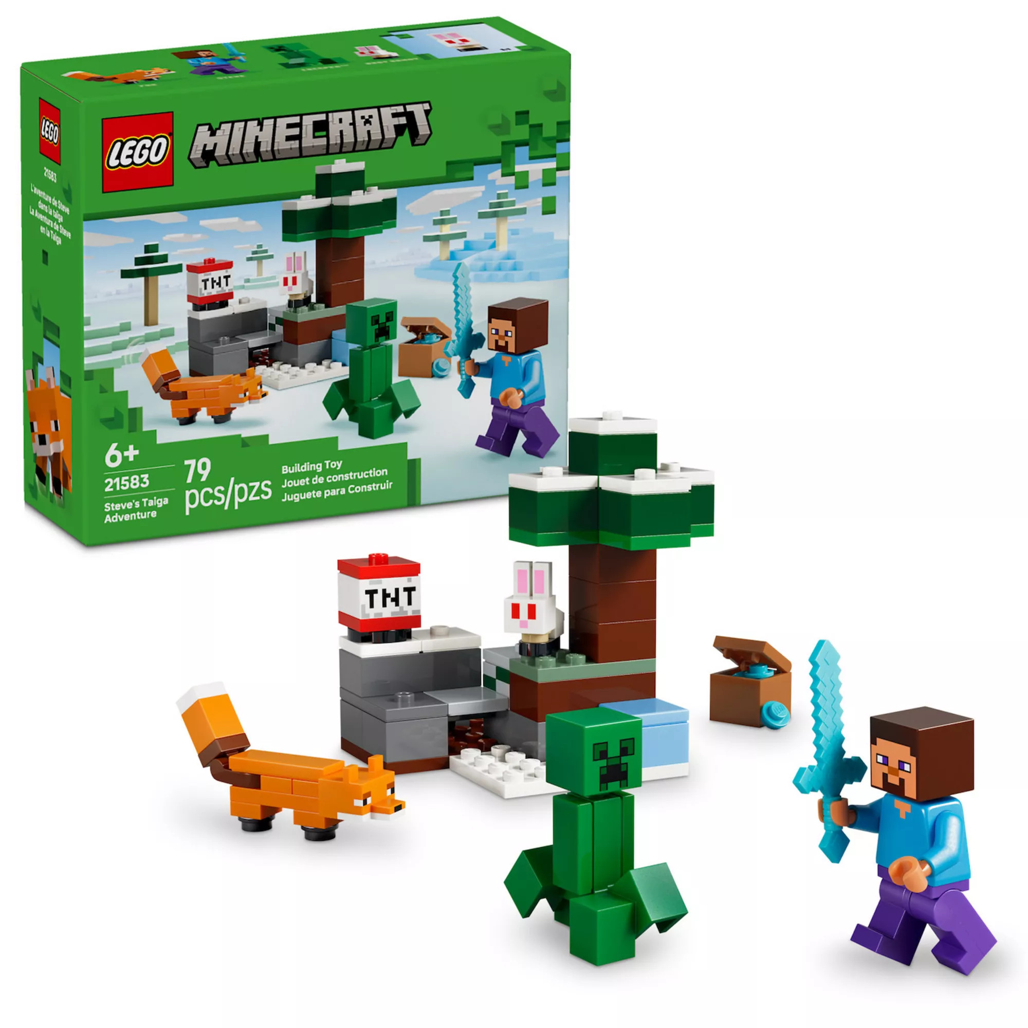 LEGO Minecraft Steve's Taiga Adventure 21583 Building Kit (79 Pieces) | Kohl's