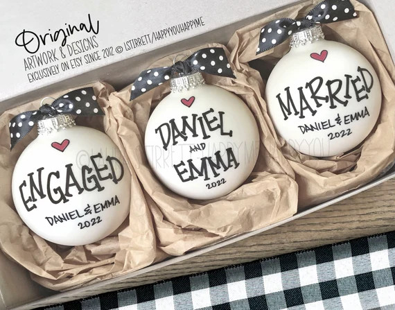 Wedding Gift Engagement Gift Wedding Ornament Engagement - Etsy | Etsy (US)