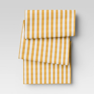 90" x 20" Cotton Gingham Check Table Runner Yellow - Threshold™: Traditional Fall Tablecloth, Machine Washable | Target