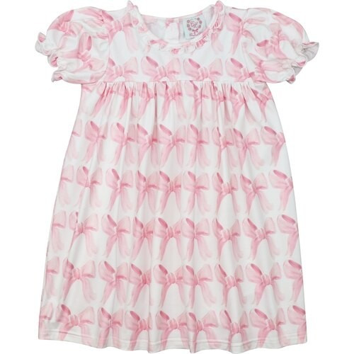 Pink Knit Bow Dress - Shipping Mid-March | Cecil and Lou