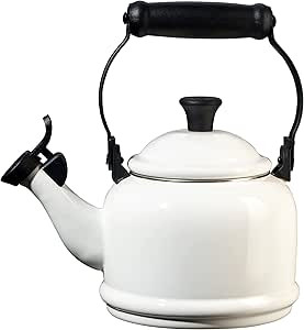 Le Creuset Enamel On Steel Demi Tea Kettle, 1.25 qt., White | Amazon (US)