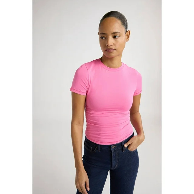 Scoop Women's Ultimate Refined JerseyKnit Fitted Baby Tee, Sizes XS-XXL | Walmart (US)