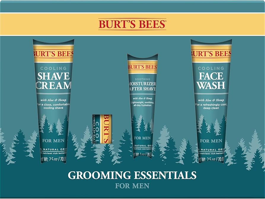 Burt's Bees Christmas Gifts, 4 Stocking Stuffers Products for Men, Grooming Essentials Kit - Cool... | Amazon (US)