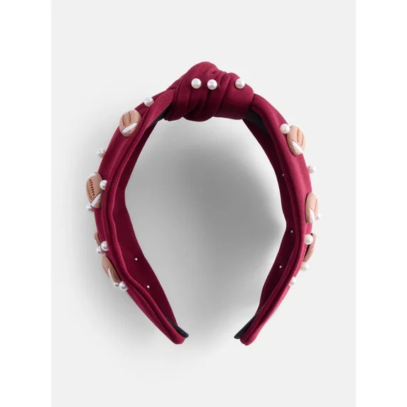Way To Celebrate Women's Embellished Football Knot Headband, Brown | Walmart (US)