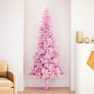 Pink Tinsel Christmas Tree | West Elm (US)