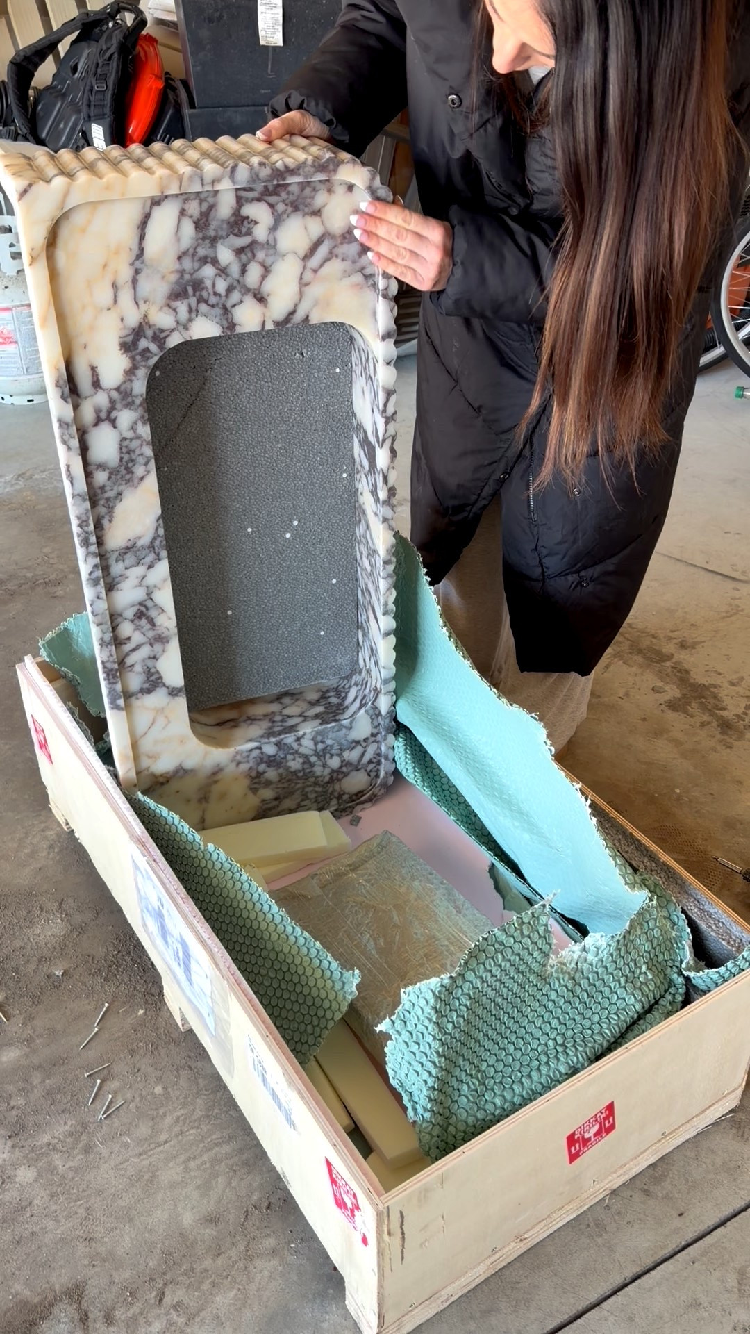 the most GORGEOUS Turkish marble sink 
this baby is going straight into the powder room and i am beyondddd 😍😍😍

#LTKdayinmylife #LTKTravel #LTKHome