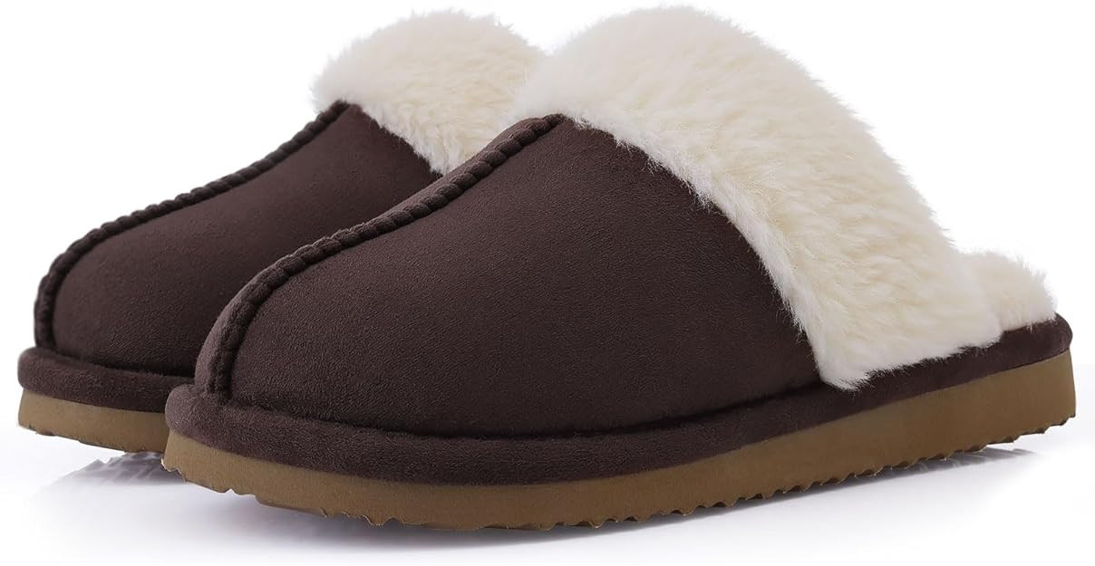 Litfun Women's Fuzzy Memory Foam Slippers Fluffy Winter House Shoes Indoor and Outdoor | Amazon (US)