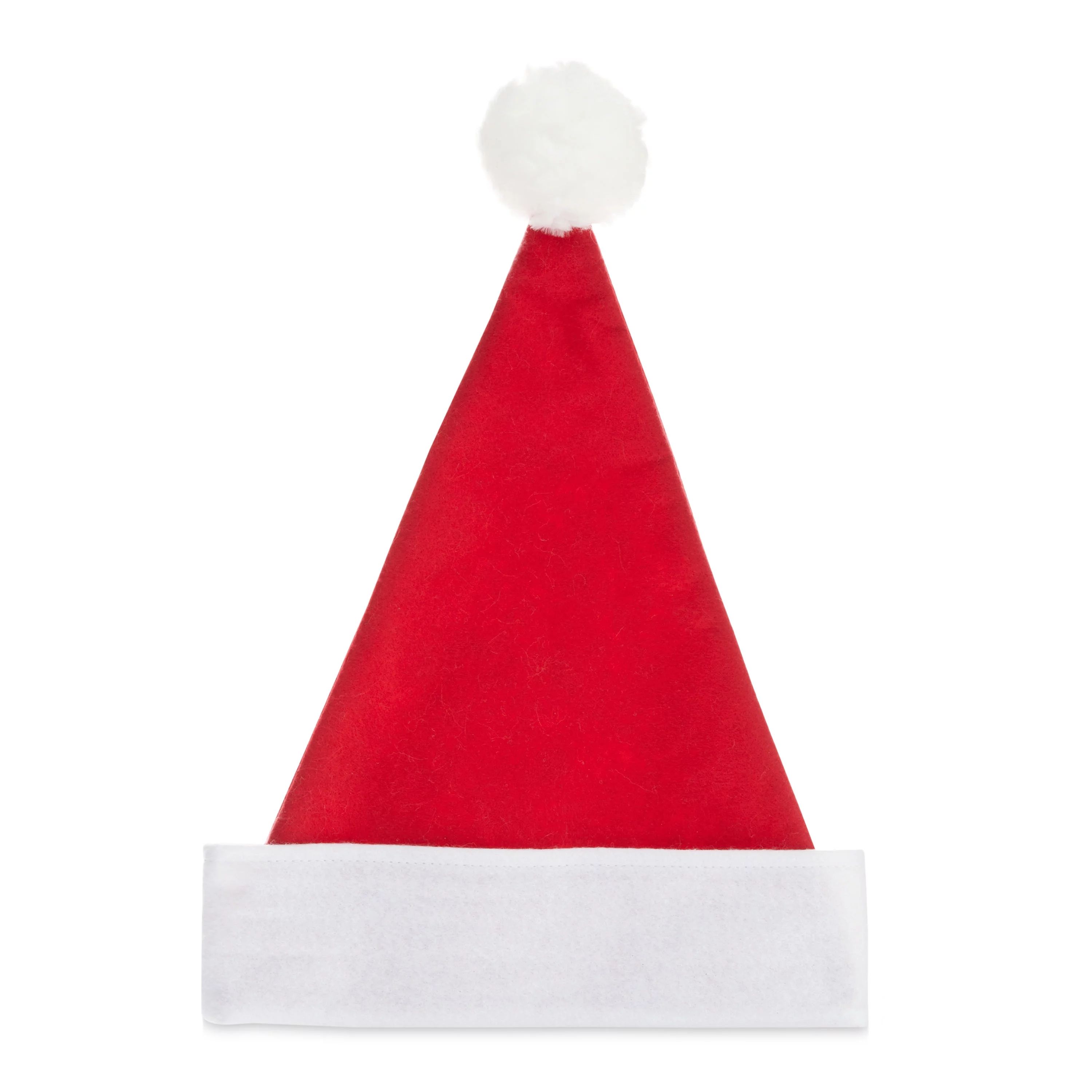 Red Felt Santa Hat, Medium, by Holiday Time | Walmart (US)