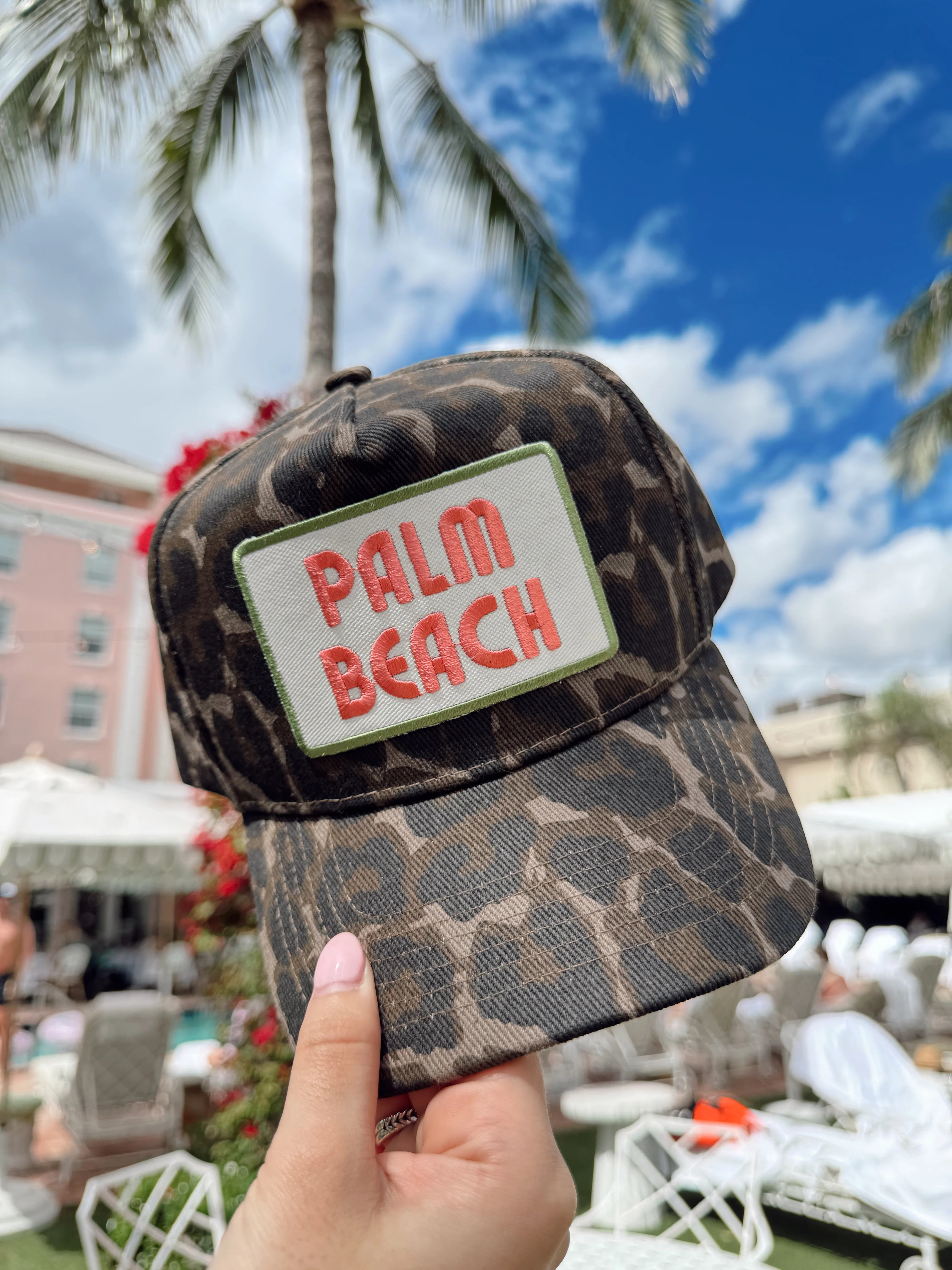 Palm Beach - Leopard Vintage Trucker Hat | KenzKustomz