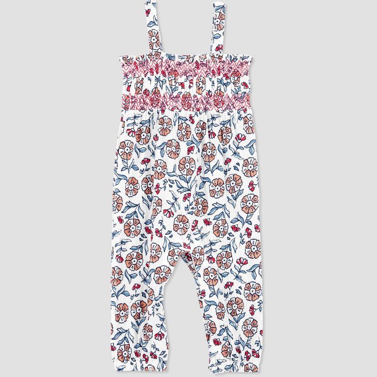 Carter's Just One You® Baby Girls' Floral Jumpsuit - Ivory | Target