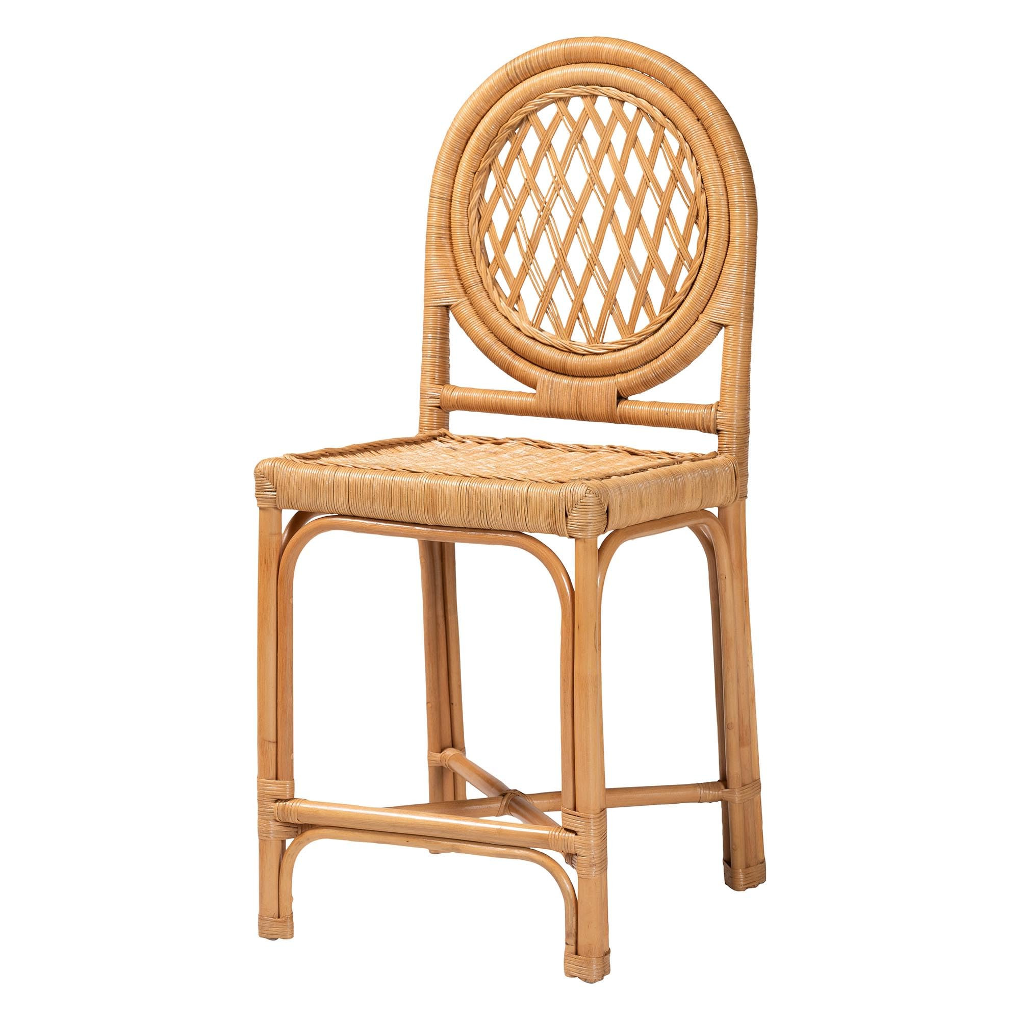 bali & pari Oxford Round Back Rattan Counter Stool - Handwoven Cane Counter Height Chair with Ope... | Amazon (US)
