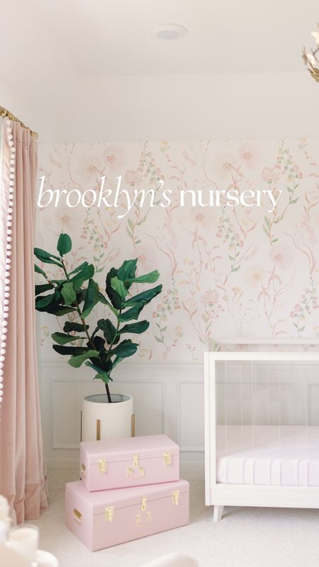 Sharing Brooklyn’s nursery at our new home! Love the way her room came out! We used Sherwin Williams Pure White on the walls, Nestig Flora wallpaper, and Pale Rose grass cloth wallpaper in her bathroom. 

Nursery, baby girl room, baby girl, home decor, baby room, new home, home update, remodel 

#LTKBaby #LTKKids #LTKHome