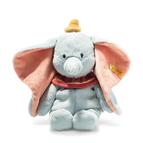 Steiff Disney Soft Cuddly Friends Dumbo 12", Premium Stuffed Animal, Light Blue Lightblue | Amazon (US)
