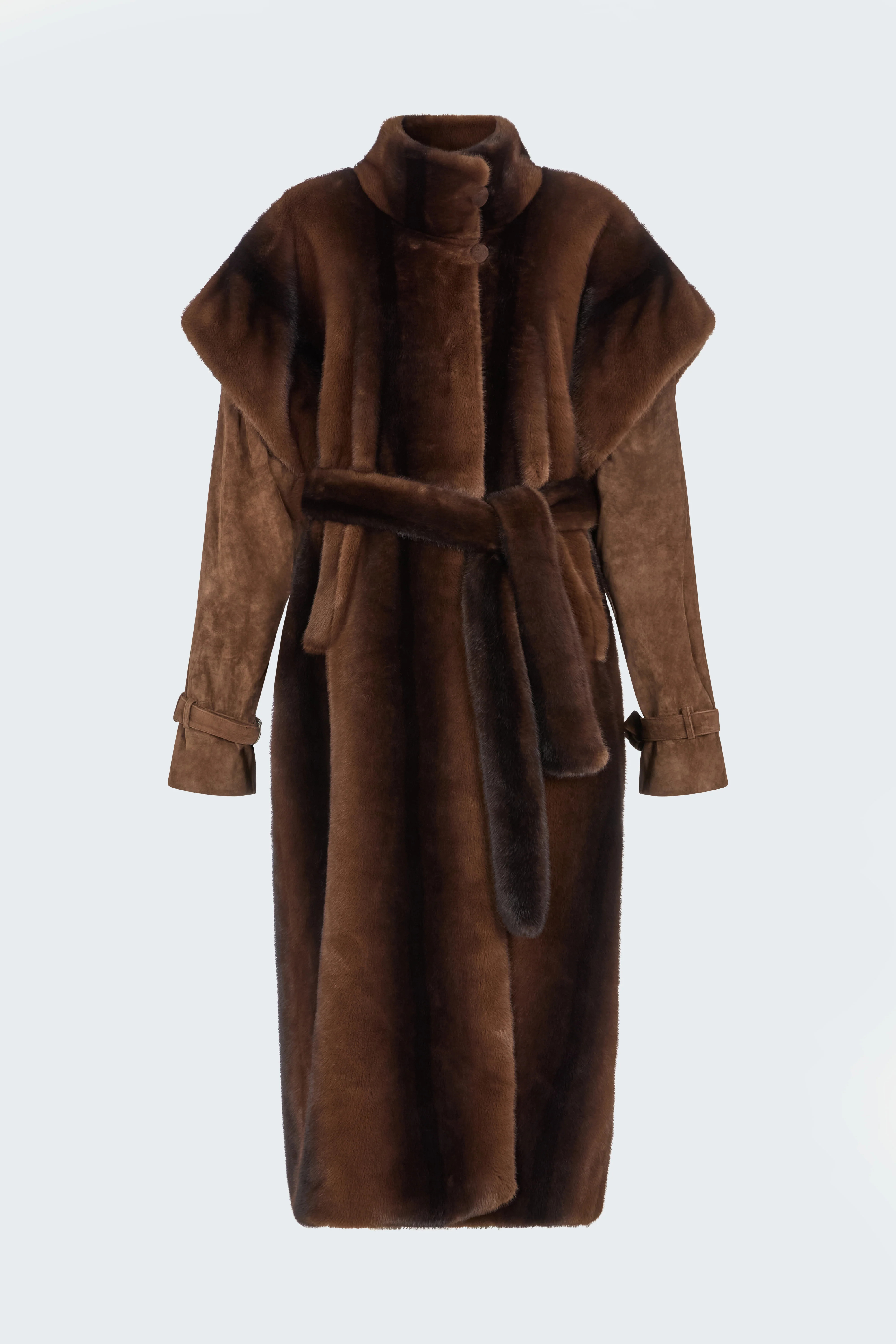 Harper Fur and Suede Coat | DUCIE
