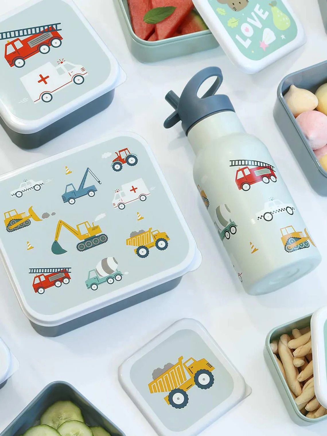 Kinder-Lunchboxen Vehicles, 4er-Set | Westwing EU