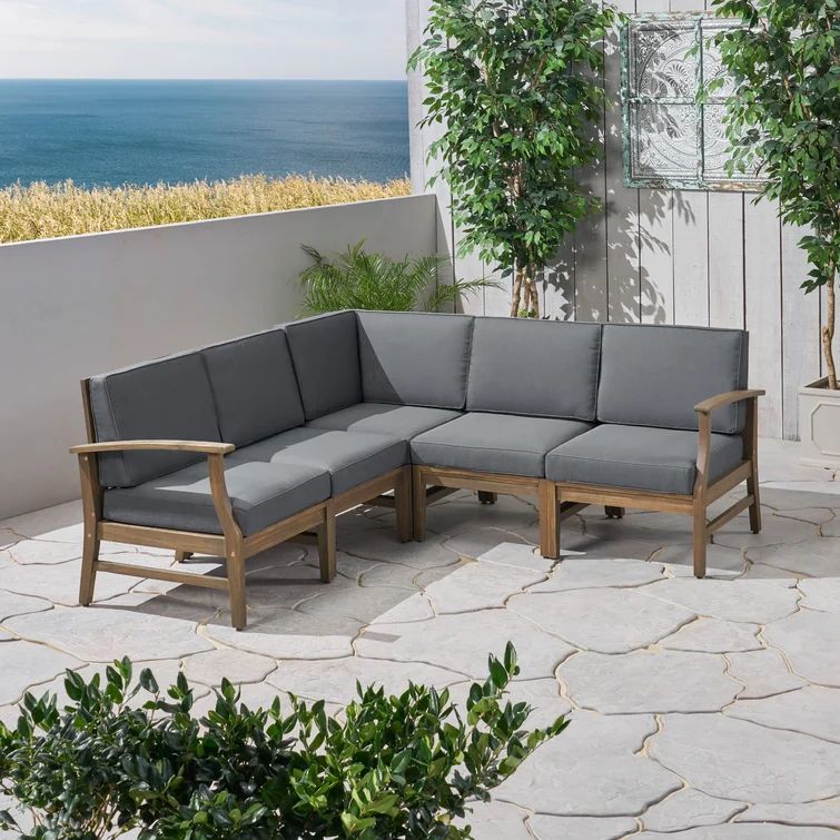Brickhouse 77.75'' Wide Outdoor Symmetrical Patio Sectional with Cushions | Wayfair Professional