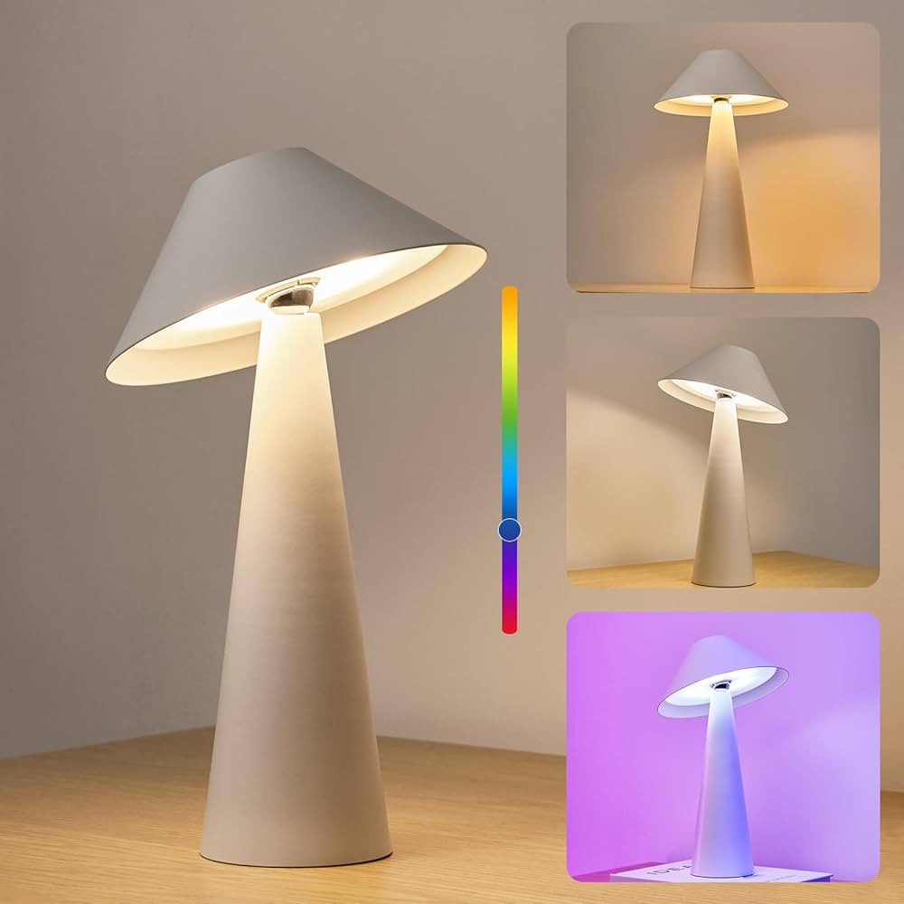 Lalavon RGB Cordless Lamps Rechargeable, Magnetic Table Lamp with Free Rotating for Bedroom/Night... | Amazon (US)