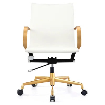 Meelano Leather Desk Chair | Wayfair North America