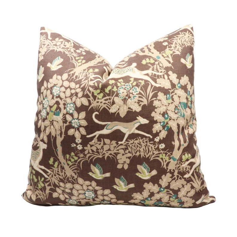 Ready to Ship** Lee Jofa Mille Fleur Linen Pillow Cover in Sable 970089.613.0 // Designer Pillow ... | Etsy (US)