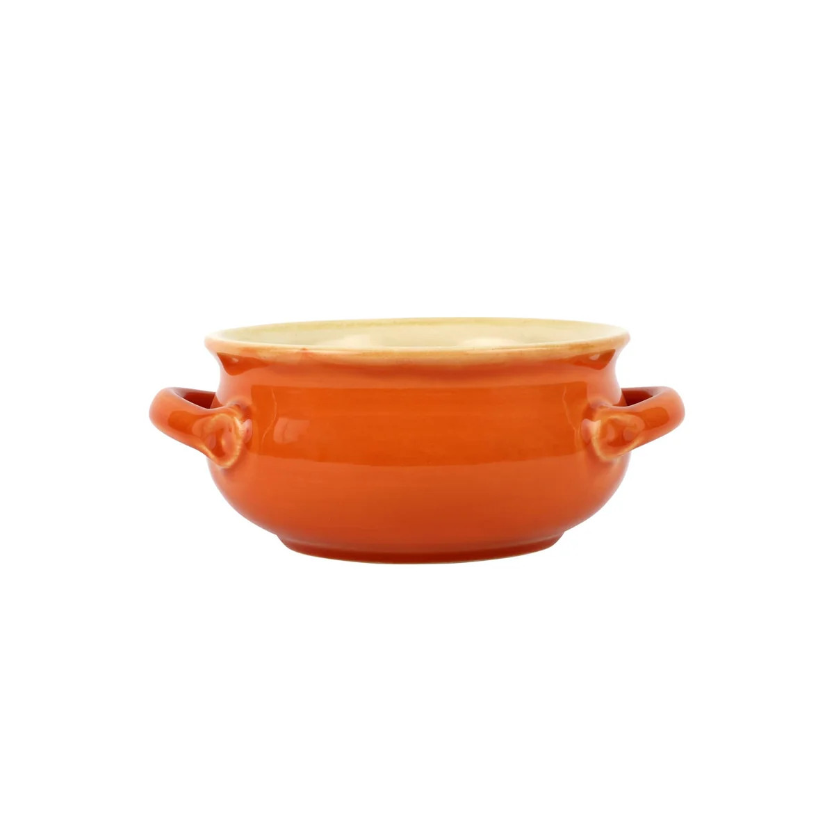 Italian Bakers Orange Small Handled Round Bakers | VIETRI