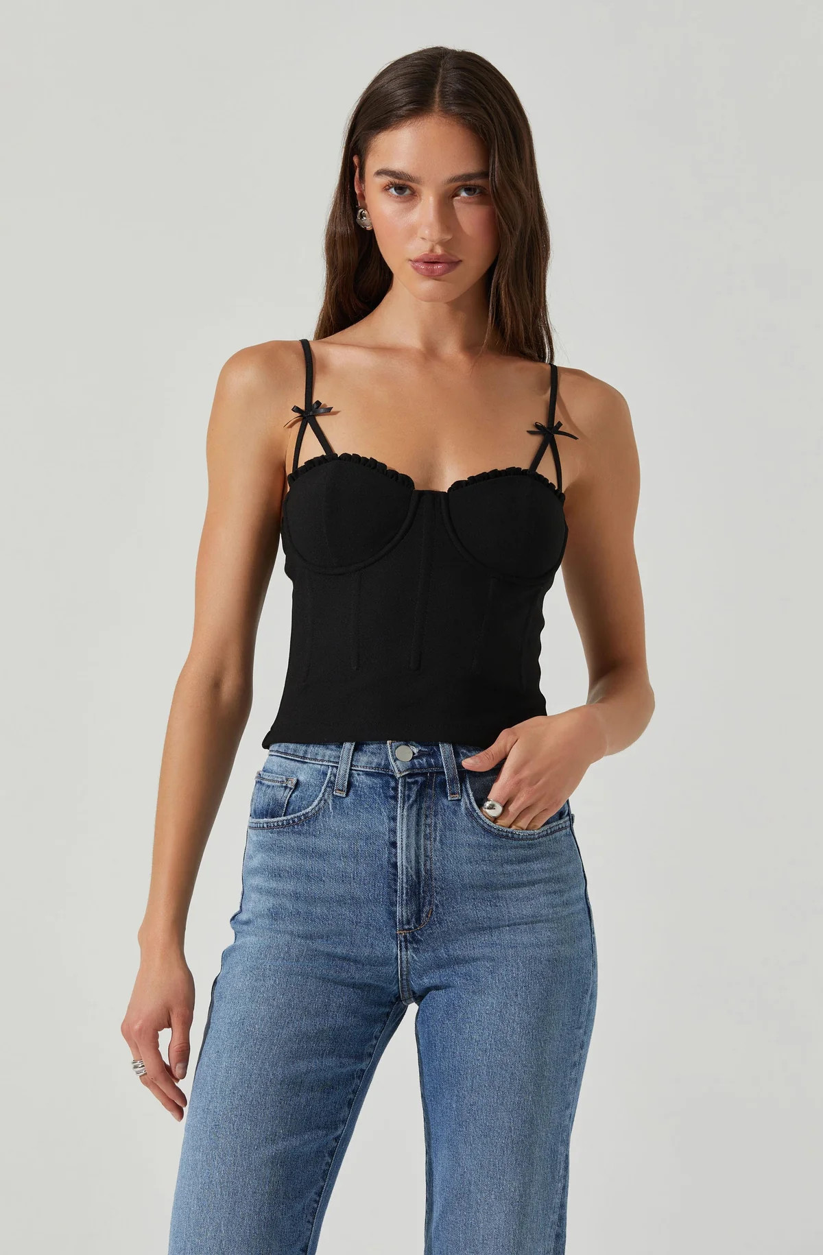 Adana Bow Detail Bustier Top | ASTR The Label (US)
