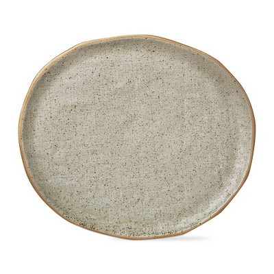 tagltd Speckle Texture Glaze Serving Platter Taupe Brown Porcelain Dishwasher Safe 11.4 x 9.8 x 4 inches Everyday Use | Target
