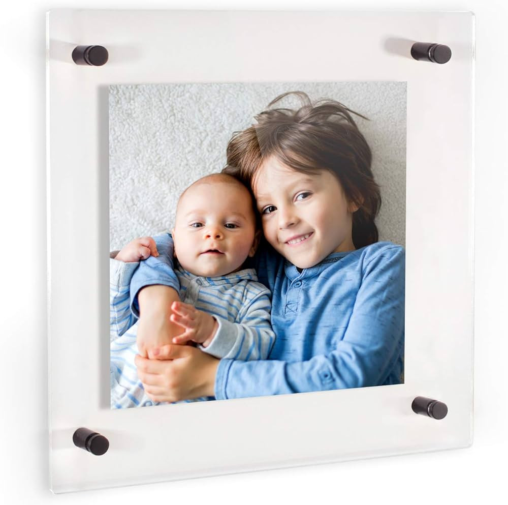 ArtToFrames Floating Acrylic Frame for Pictures Up to 24x24 inches (Full Frame is 28x28) with Bla... | Amazon (US)
