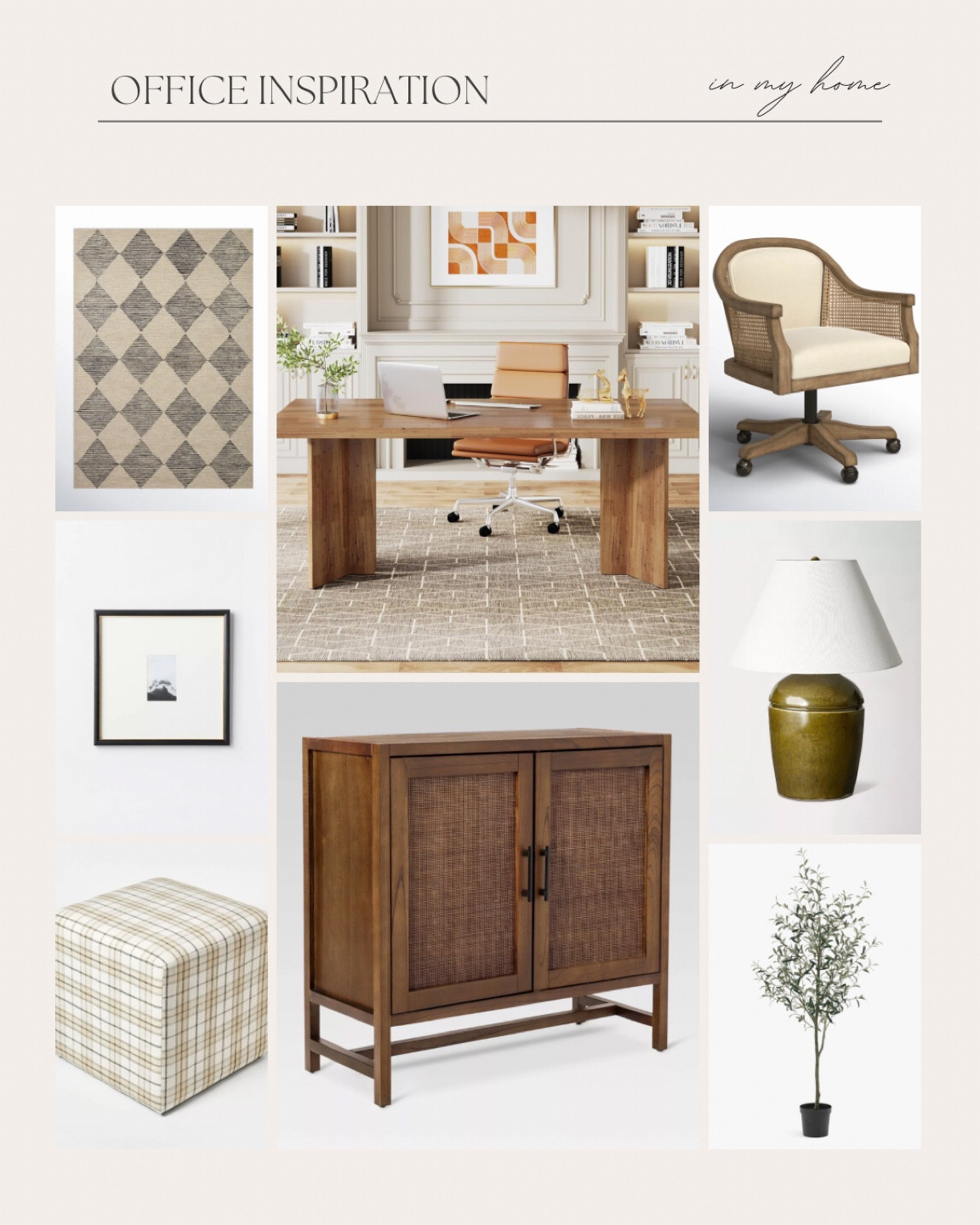 Our home office update!

Desk, chair, lamp, plant, ottoman, rug, frames

#LTKHome