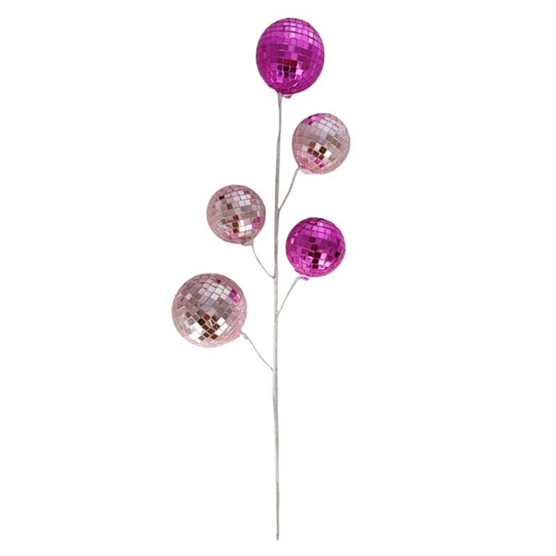 Pink Disco Ball Pick, 21" | At Home