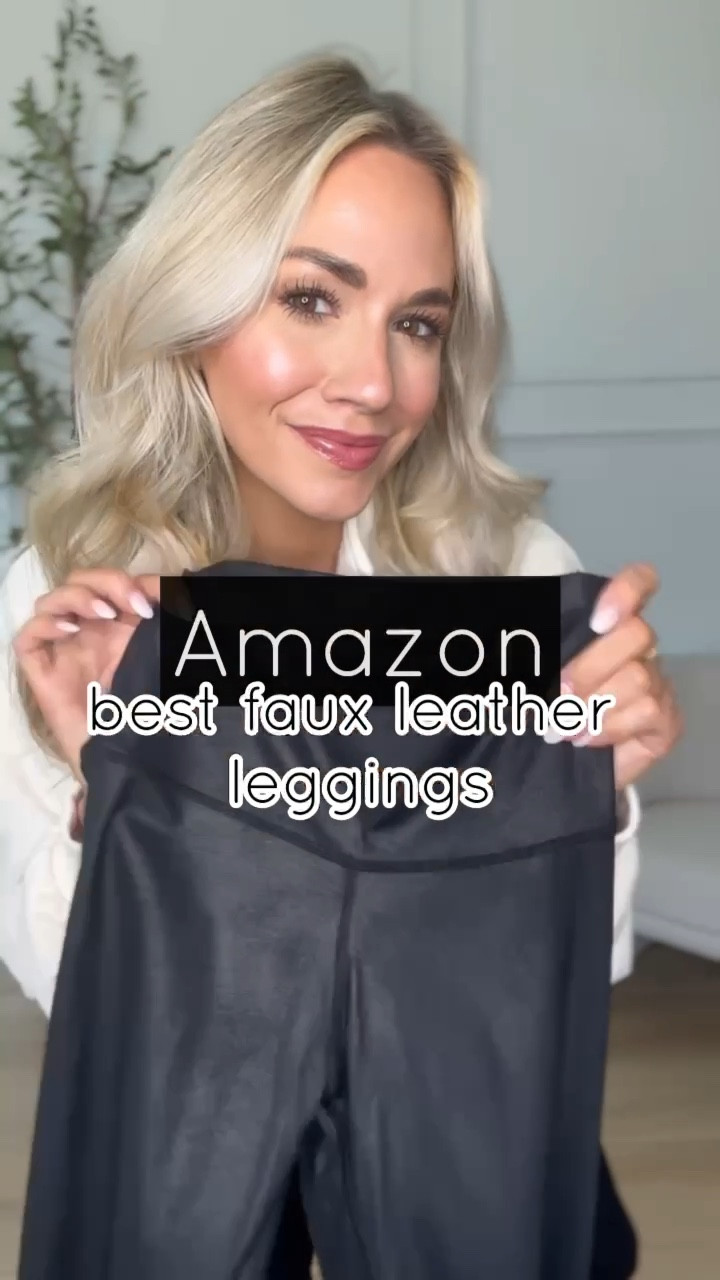 Amazon faux leather leggings outfit // wearing an xs in leggings, xs in bodysuit, and small in flannel. All run tts.
#founditonamazon #founditonamazonfashion

#LTKstyletip #LTKVideo #LTKSeasonal