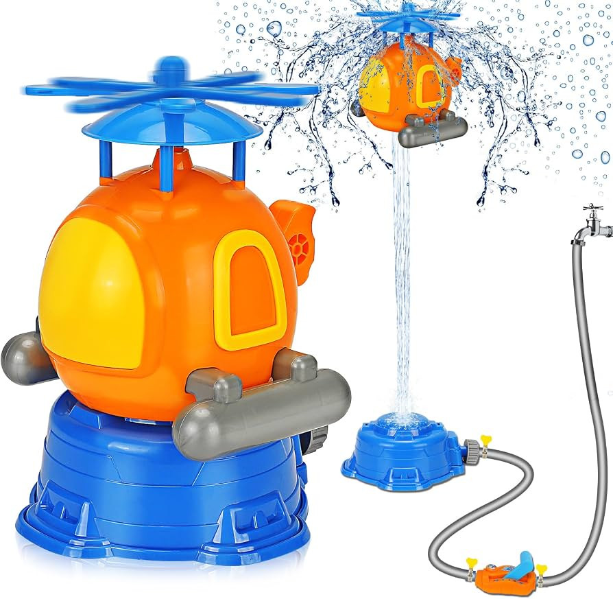 Sprinkler for Kids Outdoor Water Toys: Helicopter Kids Sprinkler Toys Summer Outside Toys Water P... | Amazon (US)