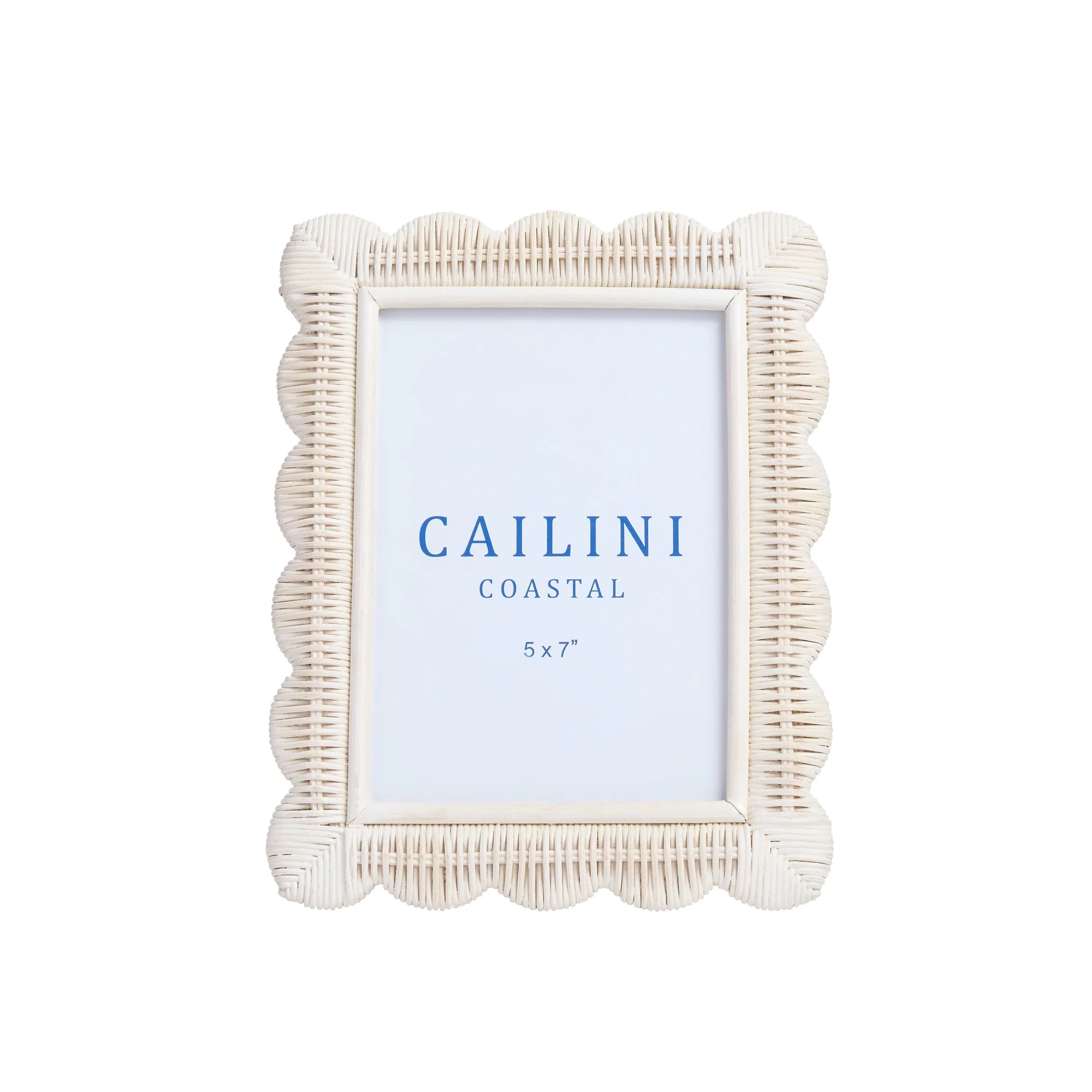 Surfside Scallop Rattan Photo Frame Driftwood | Cailini Coastal