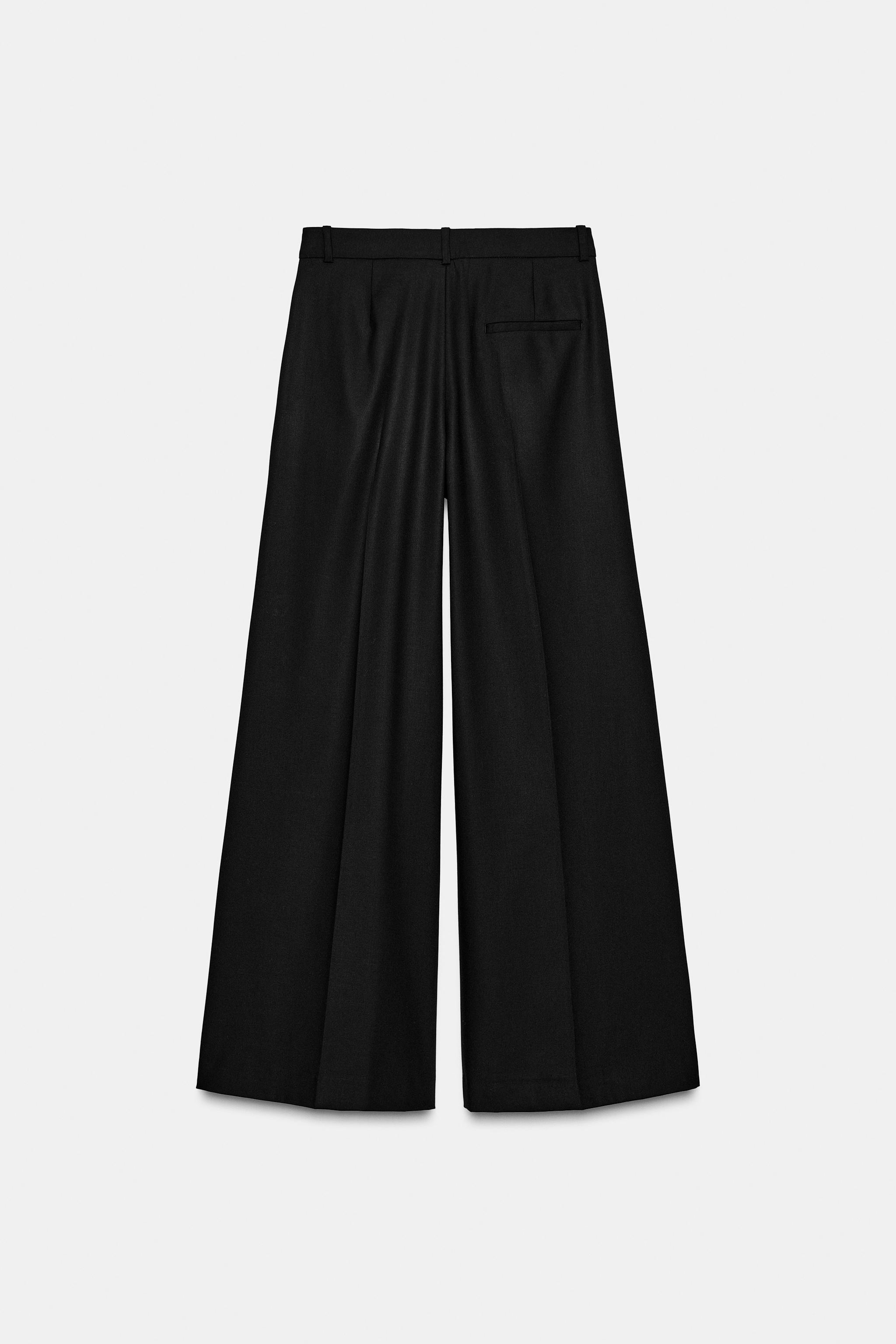 ZW COLLECTION WIDE-LEG TROUSERS WITH PLEATS | Zara US