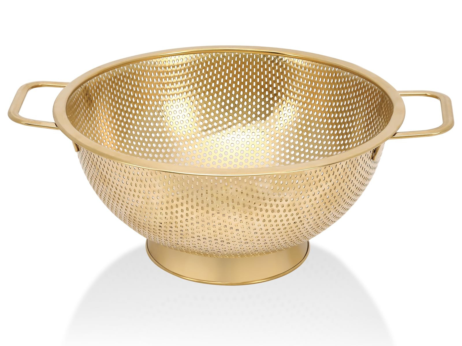 Gold Strainer for Kitchen, 3QT, Stainless Steel Colander with Handle for Fruits Vegetables Cookin... | Amazon (US)
