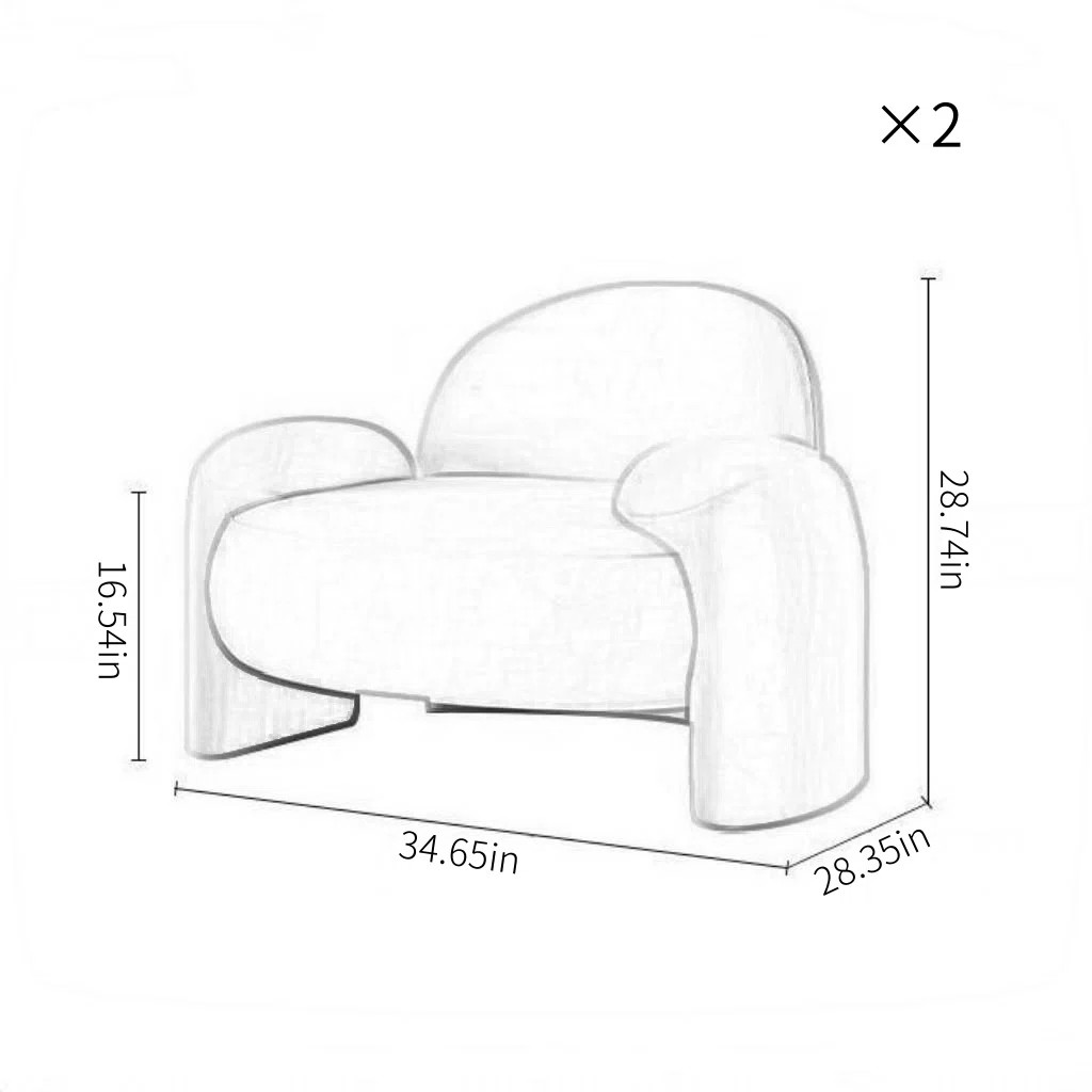 Hokku Designs Modern Minimalist Single Sofa(Set of 2) | Wayfair | Wayfair North America