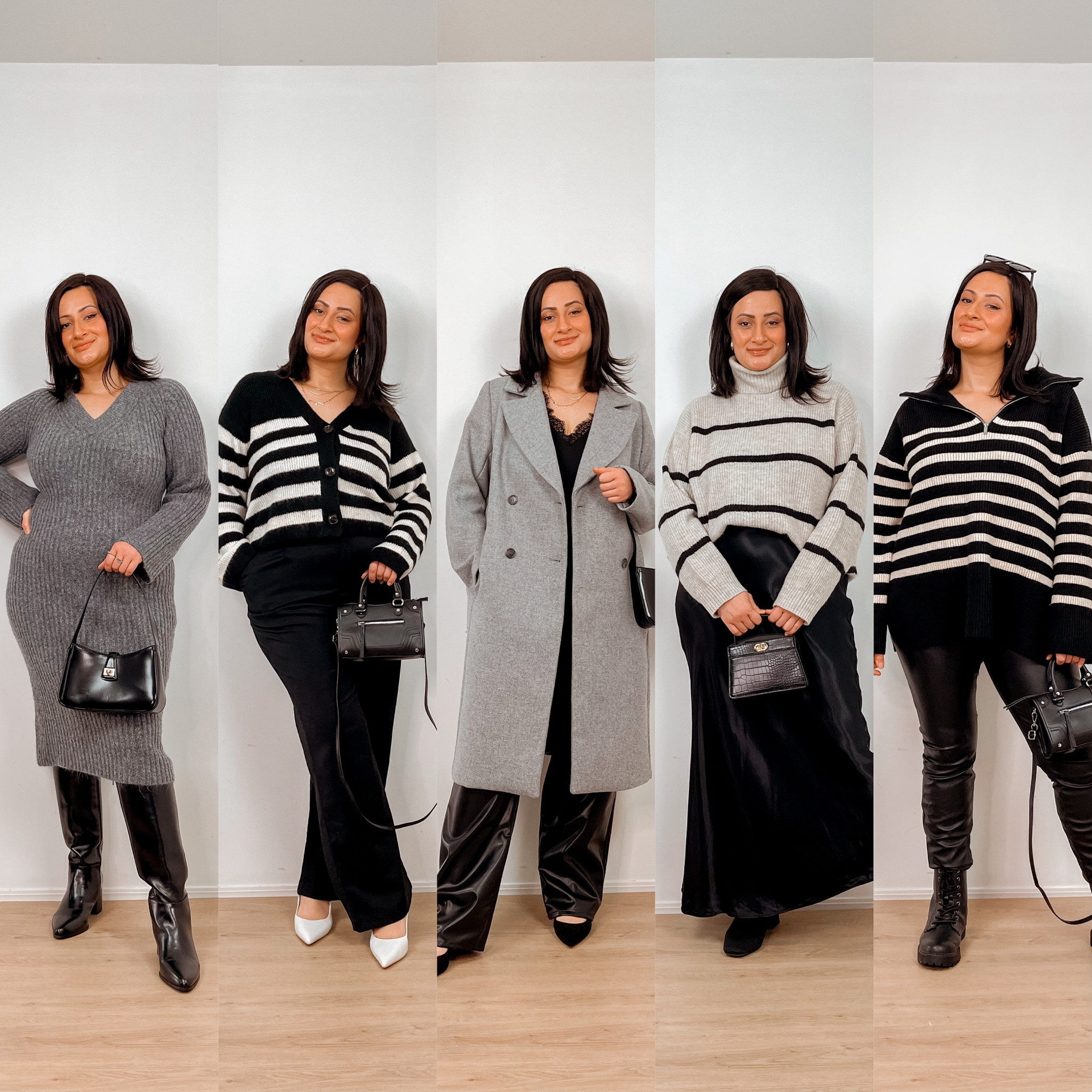 H&M try on haul. Winter fashion, winter outfits, sweater dress, striped cardigan, wool coat, sweater weather, satin skirt, bomber jacket, faux leather leggings

Neutral style, casual outfits, midsize fashion 

#LTKstyletip #LTKVideo #LTKmidsize
