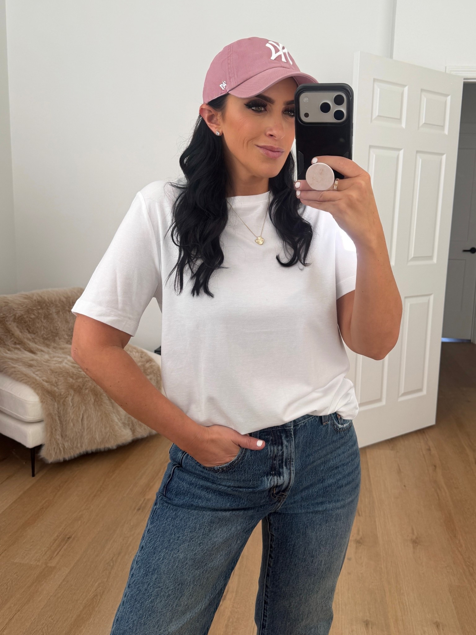 Oak + fort tee shirt wearing size medium 