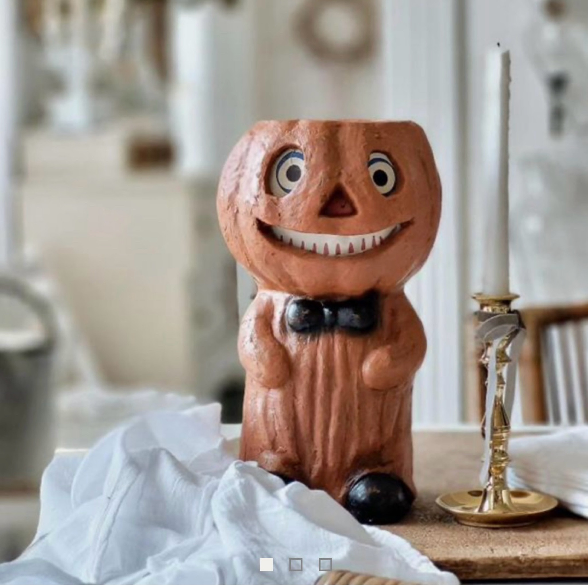 The cutest paper Mache pumpkin by Antique Farmhouse.  #halloween #halloweendecor #spookyseason #pumokin #antiquefarmhouse 

#LTKSeasonal #LTKHome #LTKSaleAlert