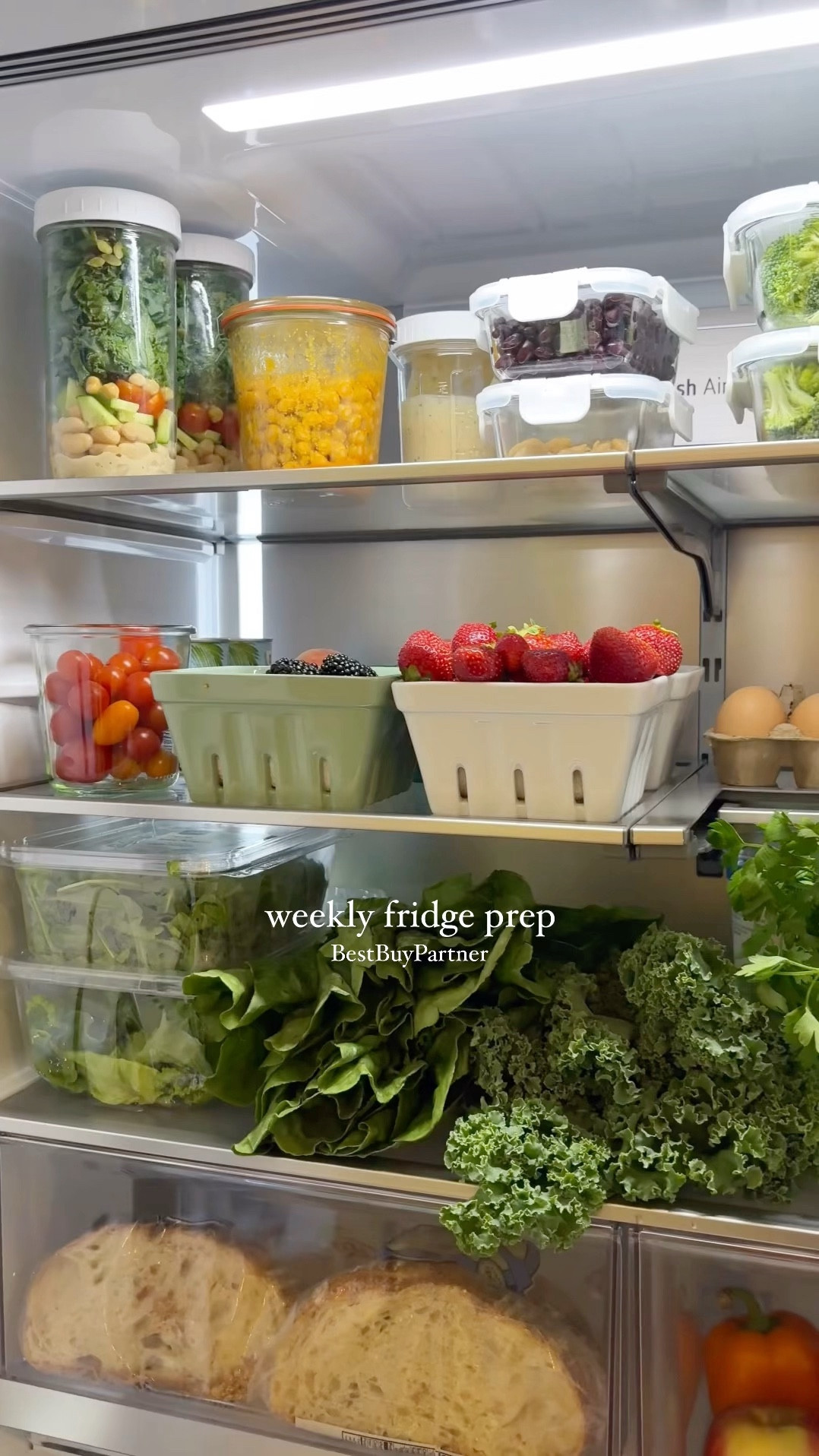 weekly fridge prep & restock #BestBuyPartner 🍓 LG Counter Depth Max Refrigerator with four kinds of ice - available at @BestBuy

#LTKVideo #LTKhome