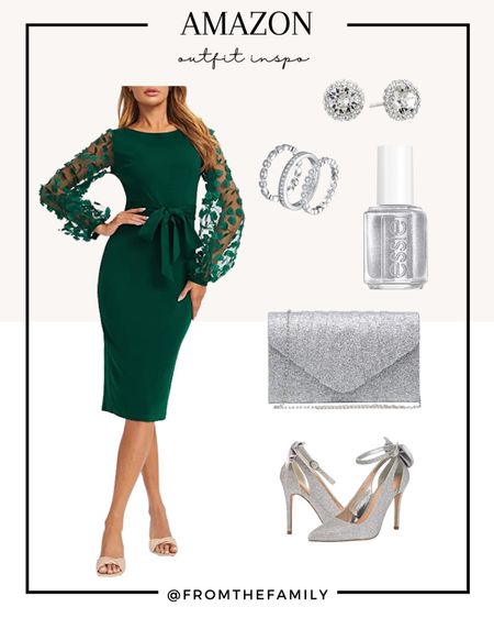 Amazon outfit perfect for a winter wedding out!
#amazonoutfit
amazon dress
amazon outfit
silver shoes
bow shoes
amazon find
amazon fashion
amazon New Years Eve
Amazon accessories
bridal party dress
wedding outfit
winter wedding outfit
sparkly accessories 

#LTKSeasonal #LTKwedding #LTKHoliday