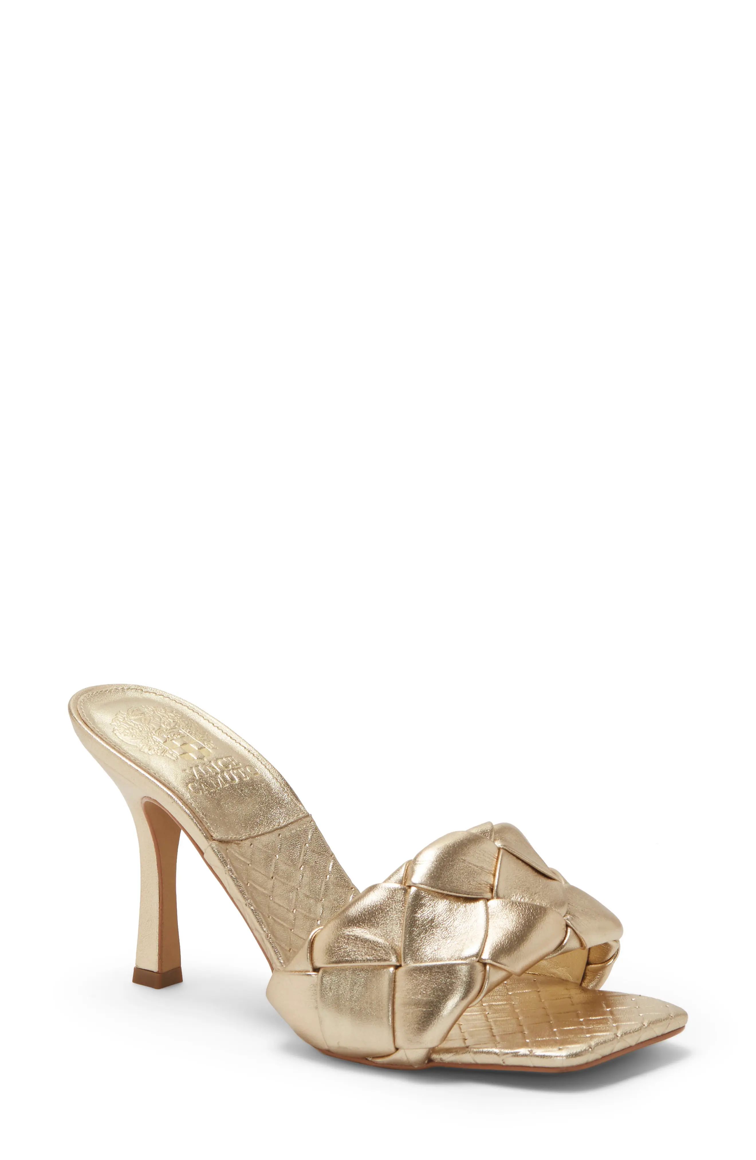 Vince Camuto Brelanie Sandal in Gold Leather at Nordstrom, Size 8 | Nordstrom