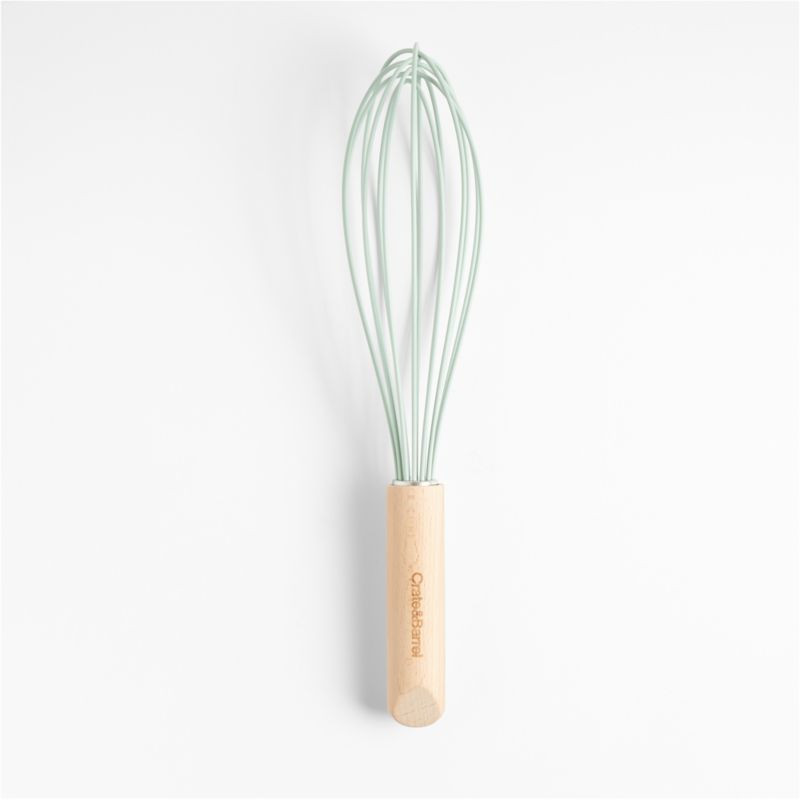 Crate & Barrel Wood and Mint 12" Silicone Whisk + Reviews | Crate & Barrel | Crate & Barrel